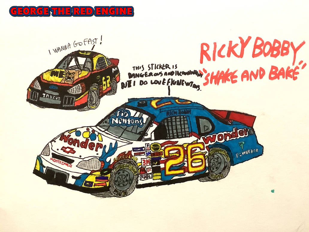 Ricky Engine SKETCH: Ricky Bobby (Talladega Nights) by GeorgeTheRedEngine15 on ...