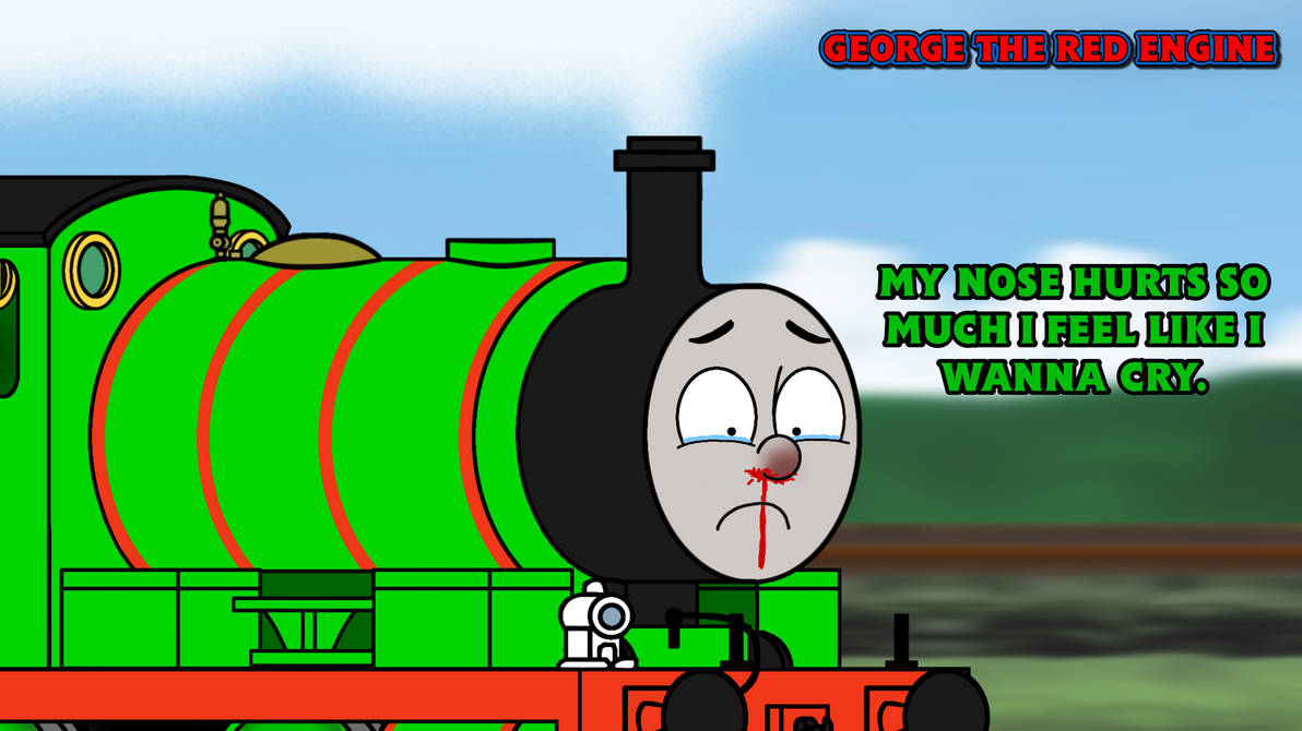 TTTE: Percy Hurts His Nose by GeorgeTheRedEngine15 on DeviantArt
