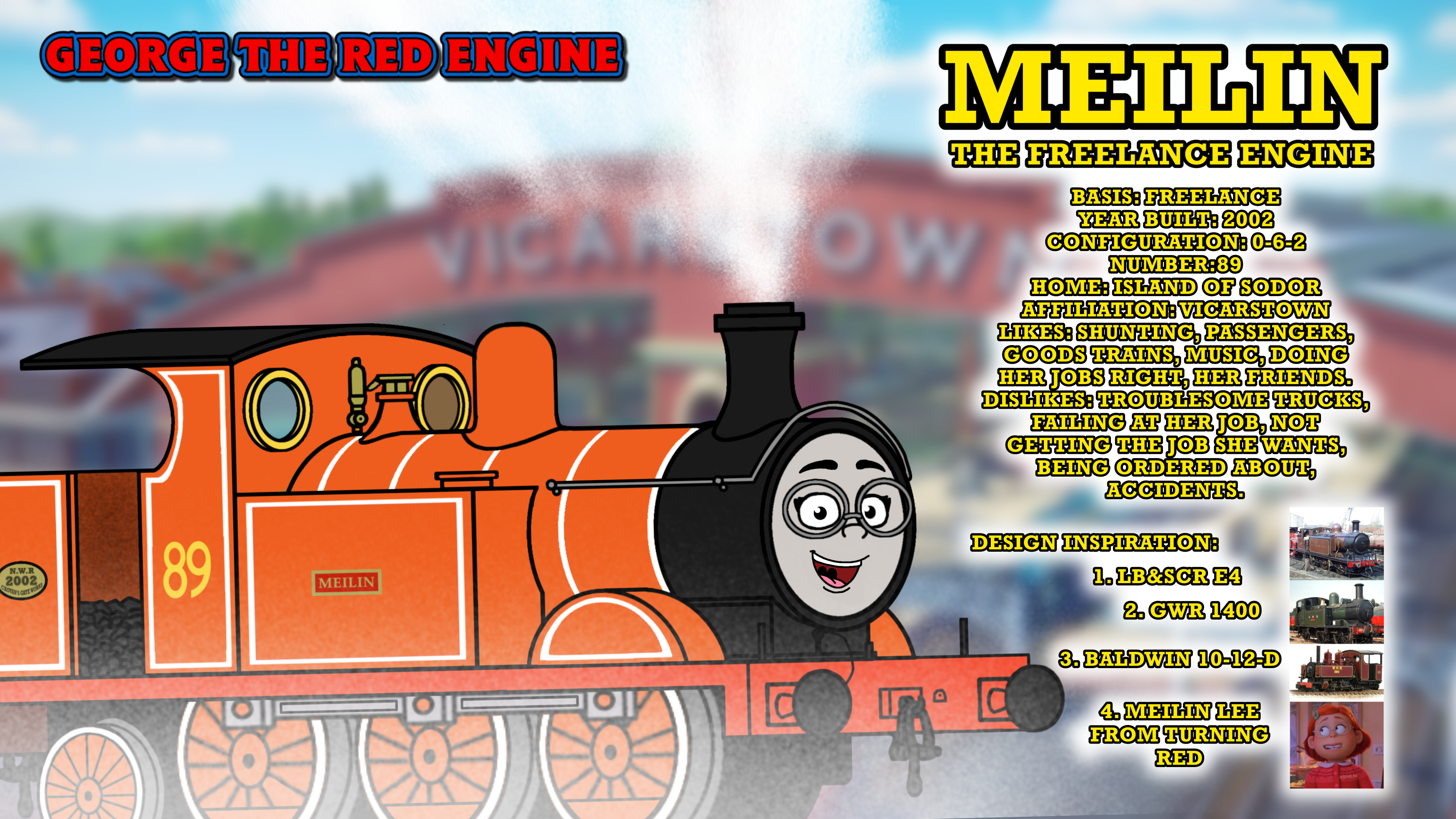 TTTE X TR Meilin The Freelance Engine OC By GeorgeTheRedEngine15 On ttte-x-tr-meilin-the-freelance-engine-oc-by-georgetheredengine15-on