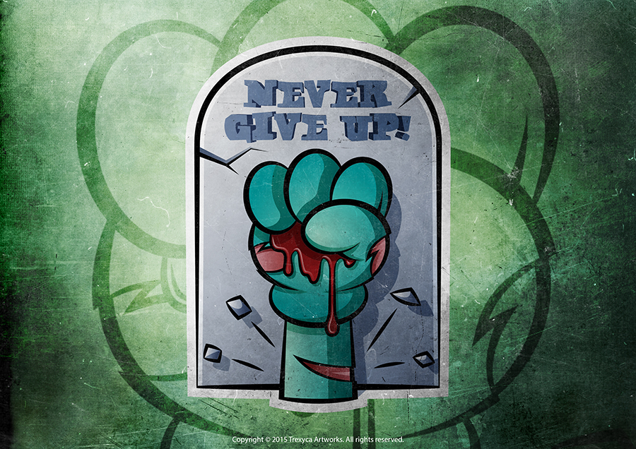 Never Give up Sticker