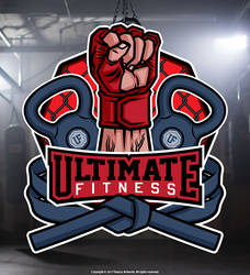 Ultimate Fitness Emblem Logo