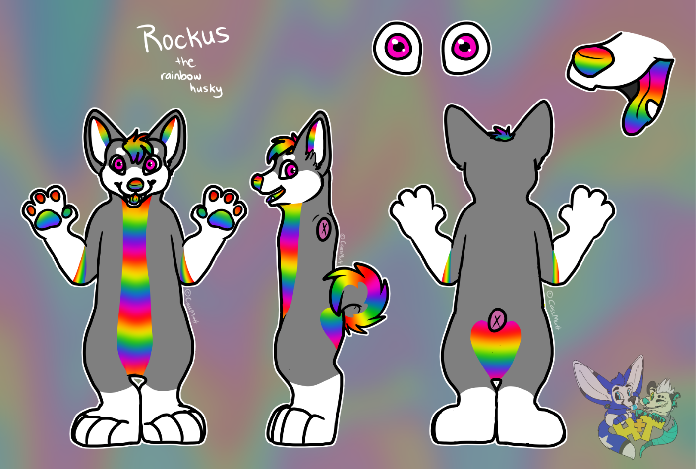 [H+T] Rockus the Rainbow Husky