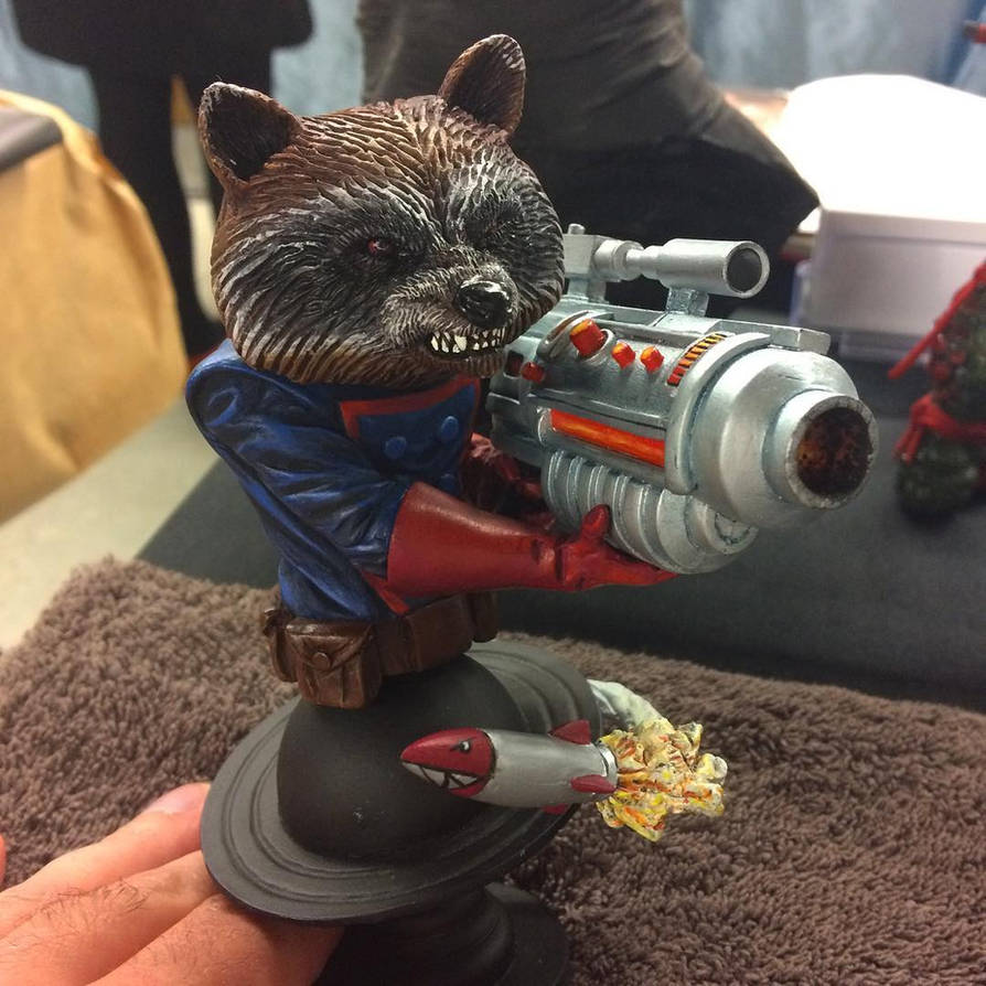 Rocket Raccoon WIP-Salon Fantastique 2017 by DasArt Rocket Raccoon WIP-Salon Fantastique 2017 by DasArt