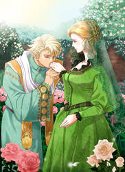 Saga Frontier 2 /At a rose garden by nemling