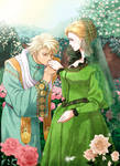 Saga Frontier 2 /At a rose garden by nemling