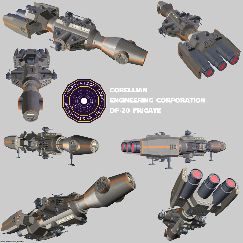 Fregate Corelli Corellian Frigate DP-20 render by Chiletrek on DeviantArt