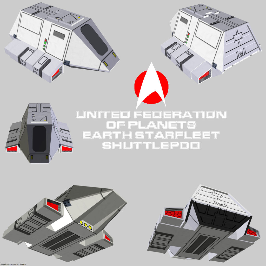 Starfleet Sensor Pod Starfleet Shuttlepod 01 render by Chiletrek on DeviantArt