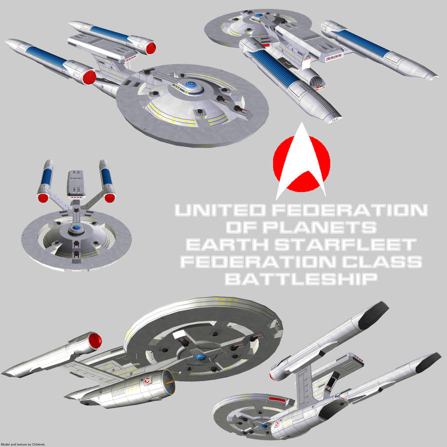 Starfleet Battleship Federation render by Chiletrek on DeviantArt