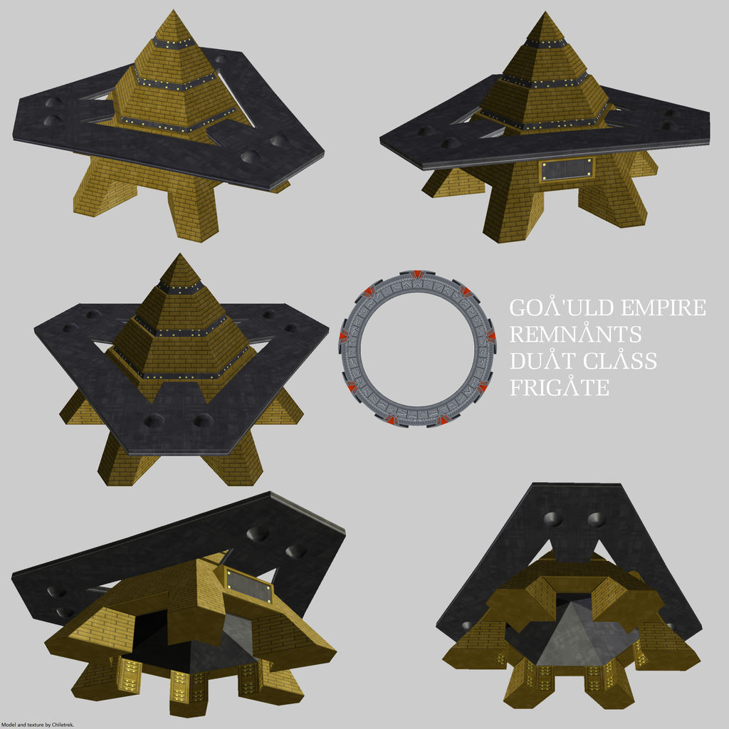 Goa'uld Frigate render by Chiletrek on DeviantArt