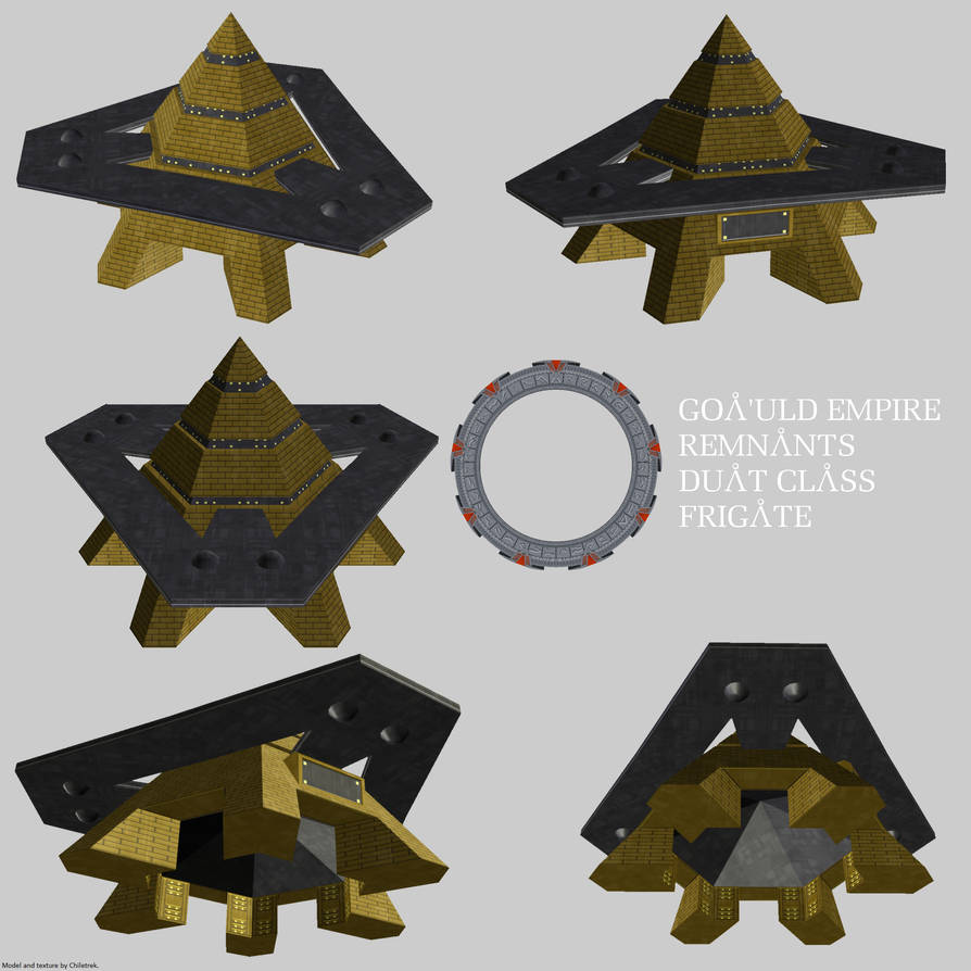 Goa'uld Frigate render by Chiletrek on DeviantArt