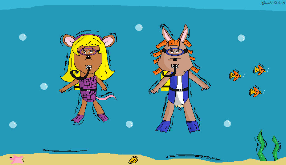 Jessica Rabbit Scuba Tweezle Dee and Blossom Rabbit Scuba Diving by GhostNick956 on DeviantArt