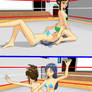 Ritsuko vs Chihaya : Facesitting and spanking