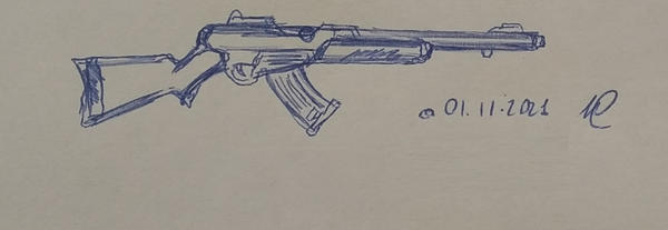 Earliest Rifle Drawing Early assault rifle (sketch) by SovietConscript on DeviantArt