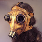 Steampunk Leather Gas Mask by TomBanwell
