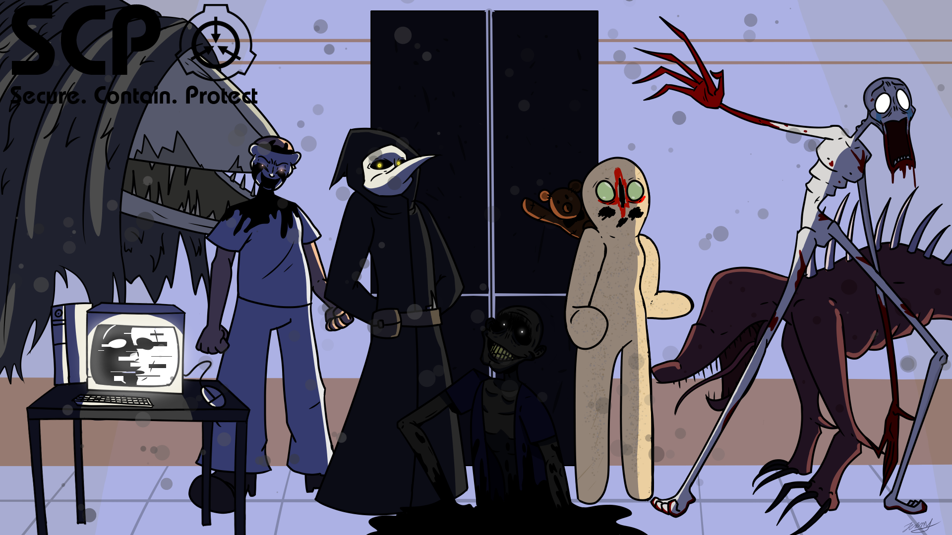 a few scp containment breach scps by Jerrynkton on DeviantArt