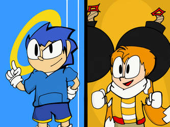 Human Sonic and Tails