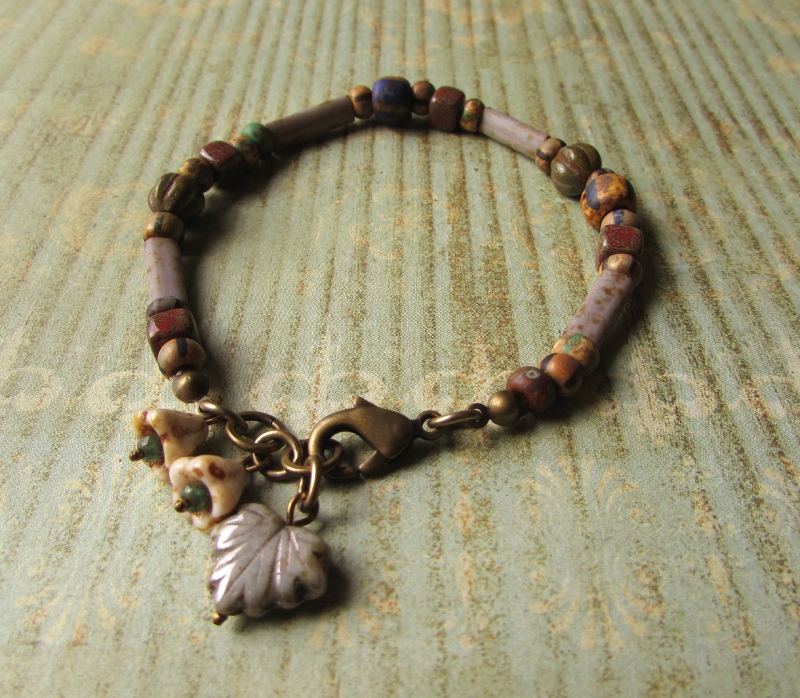 Rustic flower bracelet