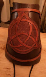 Celtic Triquetra Leather Bracer