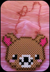 Kawaii Teddy Bear Perler Necklace!