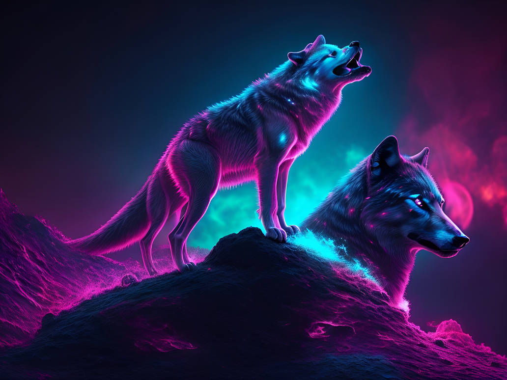Neon Wolf by sylviawa on DeviantArt