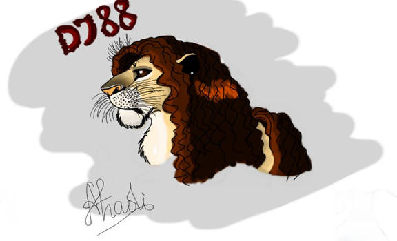 DJ88 (realistic lion) headshot