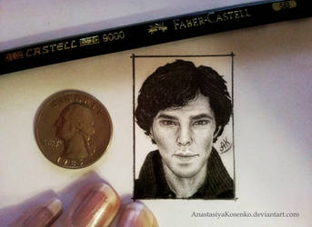 Sherlock - Miniature portrait by AnastasiyaKosenko