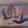 Miniature still life with kitchenware