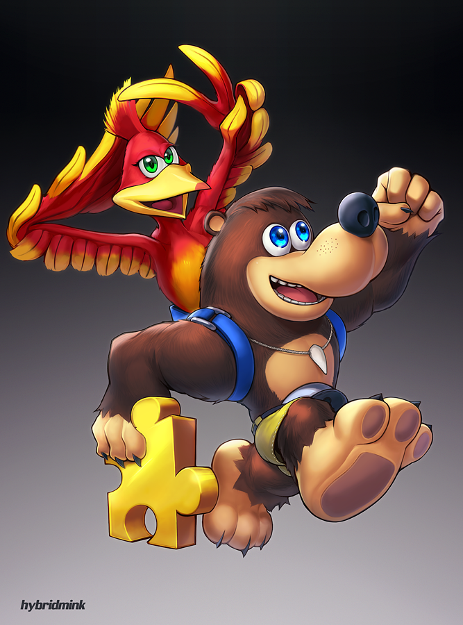 Banjo and Kazooie play Guitar Hero by anime_dragon_tamer - Fanart