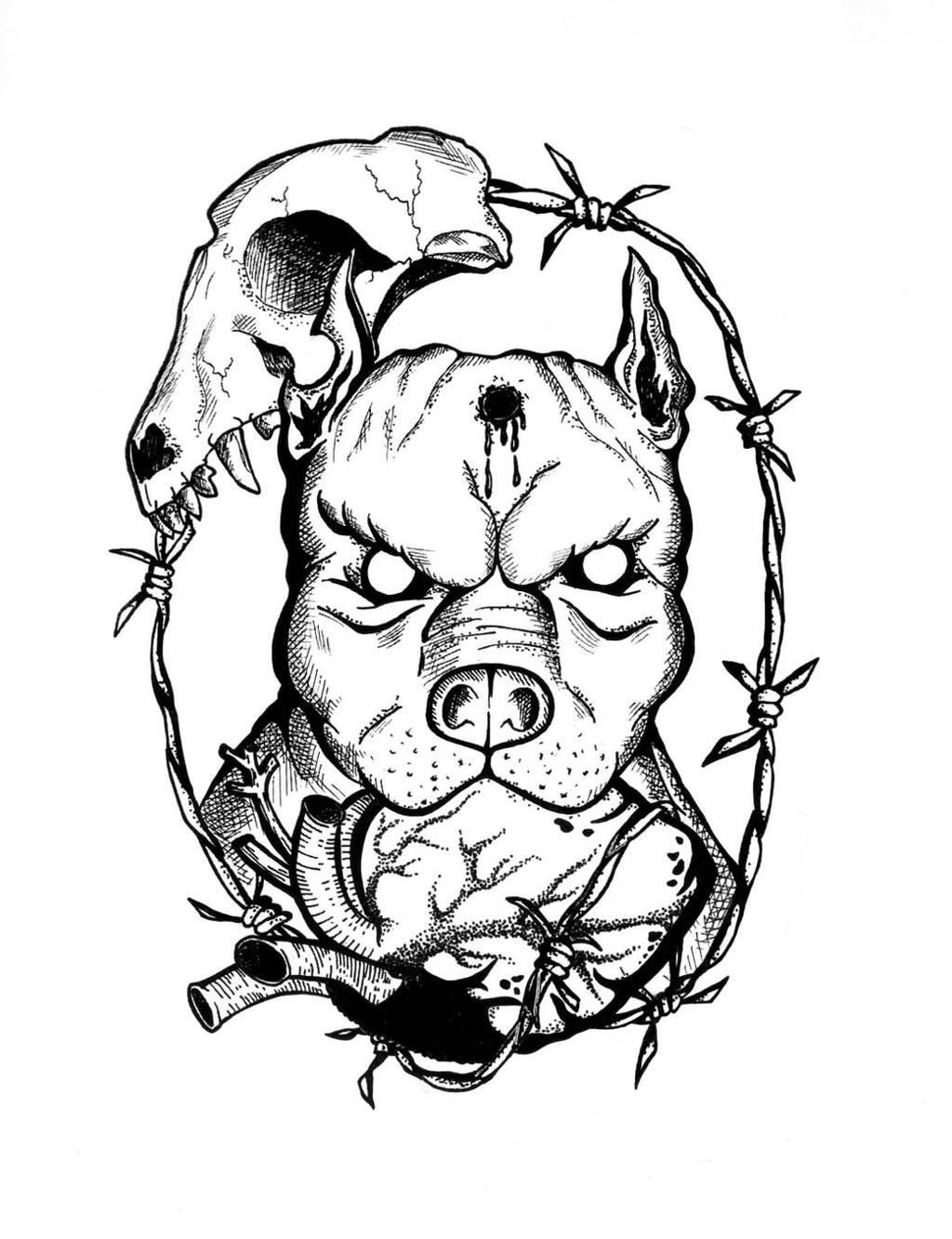 pitbull terrier by cchhrriis on deviantart