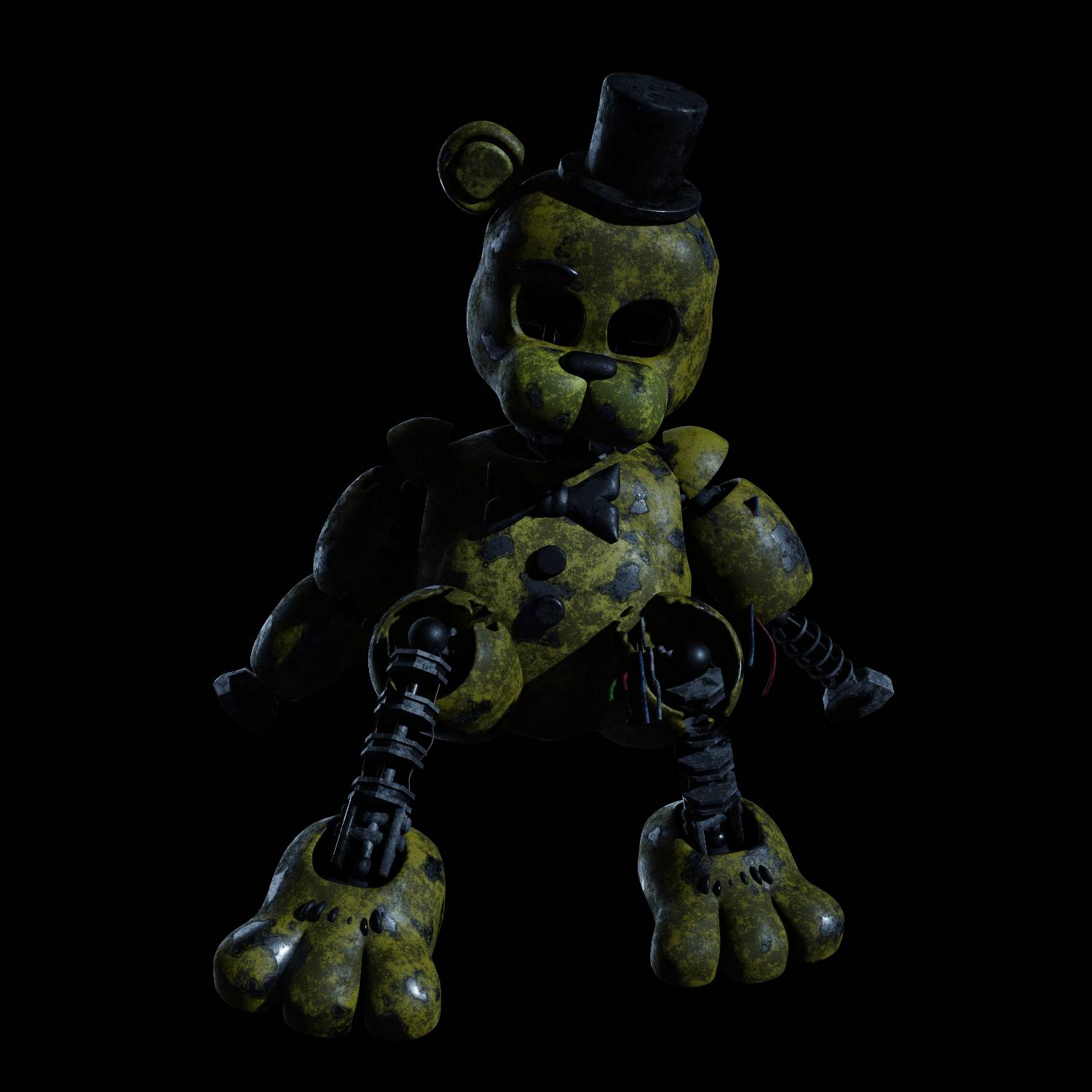 Ignited Golden Freddy Render by FNAF-BUSTERS on DeviantArt