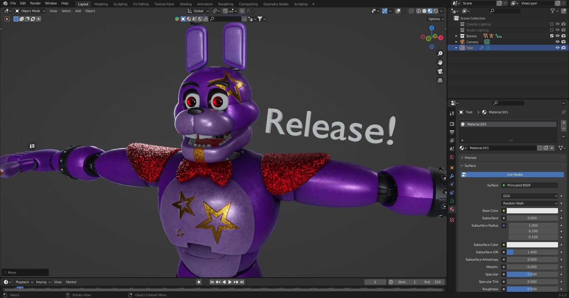 fnaf sb ruin glamrock bonnie blender release by JuAnItO-PRO on DeviantArt