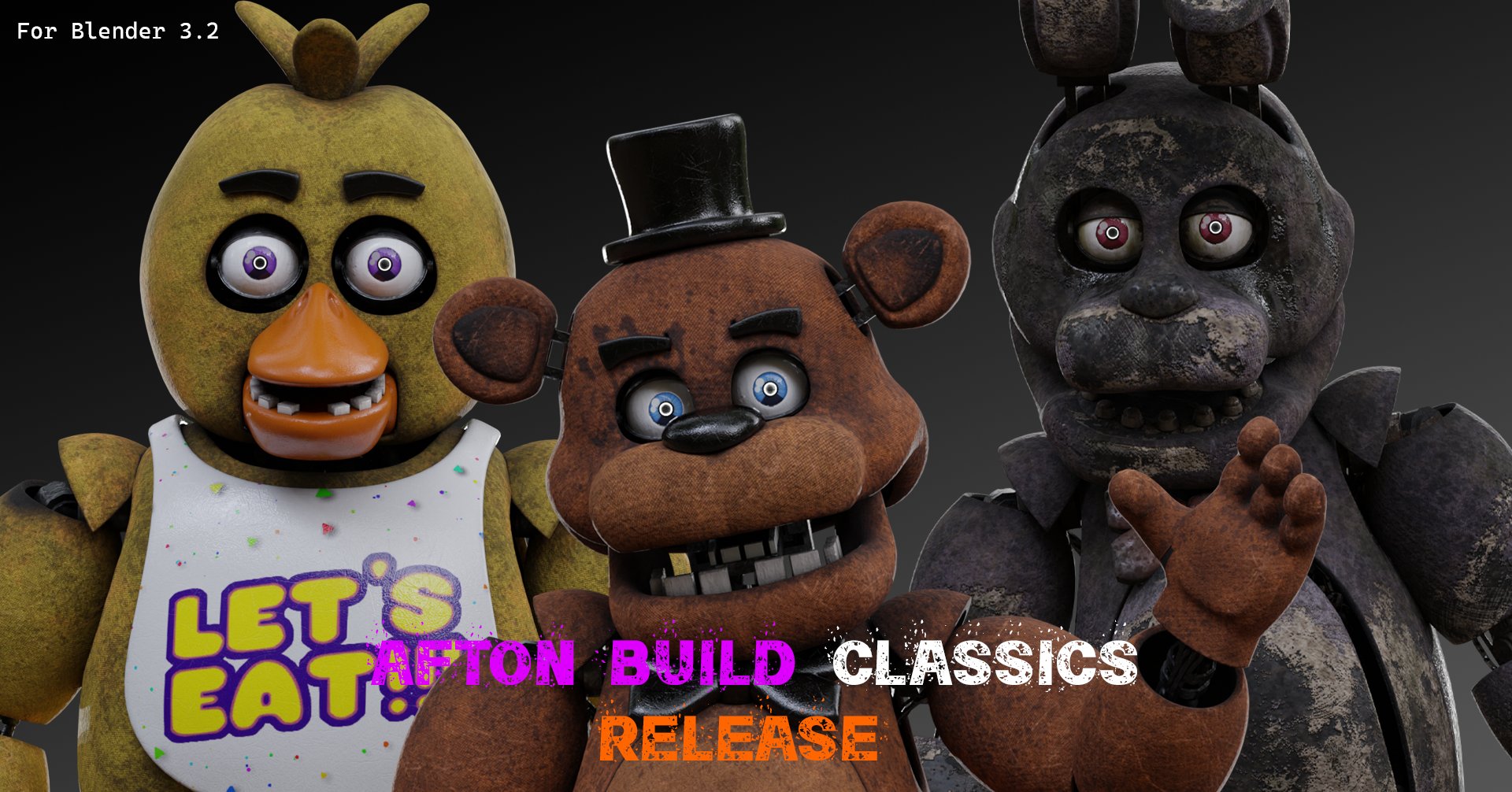 FNaF 1 Emodels Retexture Download C4d by souger222 on DeviantArt