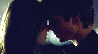 Damon and Elena's first kiss together (3x10) 