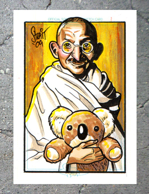 Gandhi sketch card