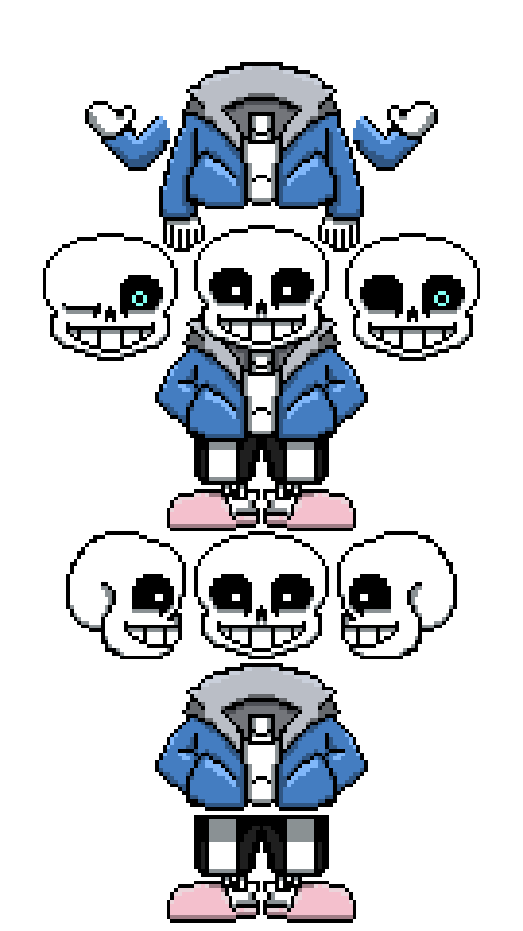 undertale sans pixel art have color by chichi3002 on DeviantArt