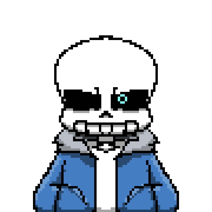 Sans undertale sans aftertale pixel art