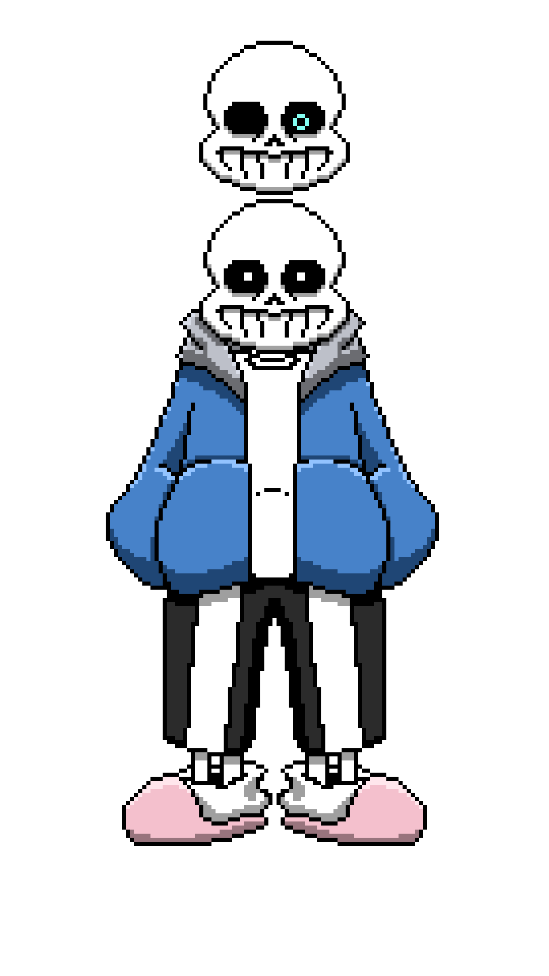 undertale sans and gaster blaster Pixelart by chichi3002 on DeviantArt