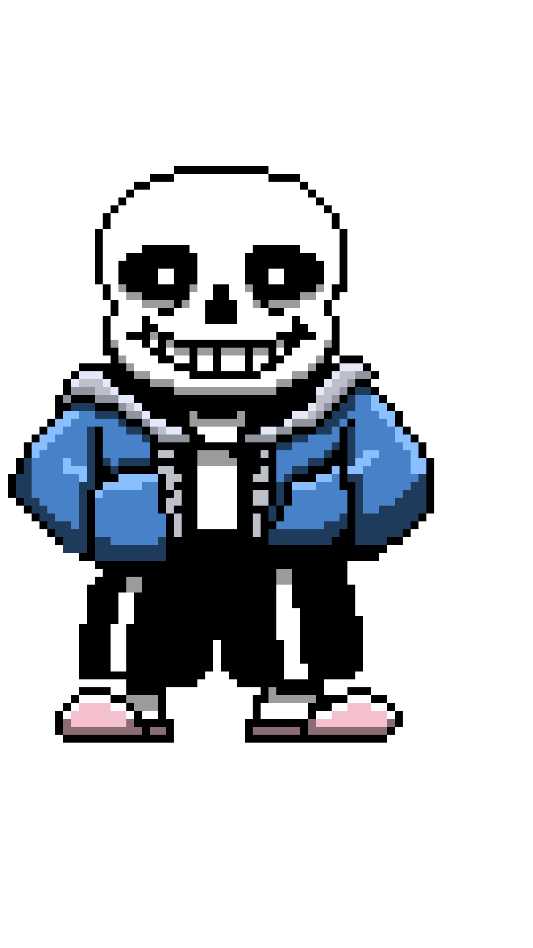 undertale sans pixel art have color by chichi3002 on DeviantArt