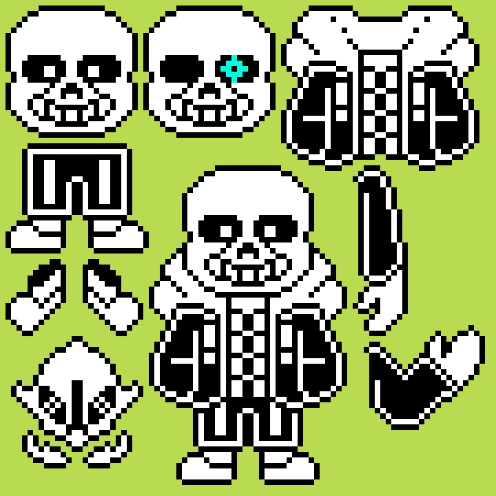 Sans battle pixel art