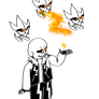 underBattery sans and gaster blaster