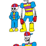 Undertale Ness sans and ness Papyrus