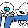 Undertale sans and Gaster blaster