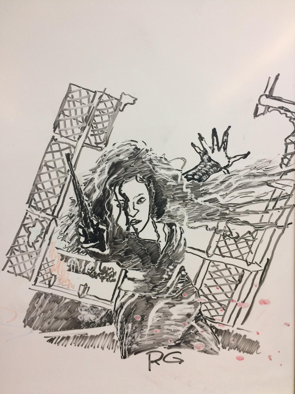 Bellatrix Lestrange Whiteboard Drawing