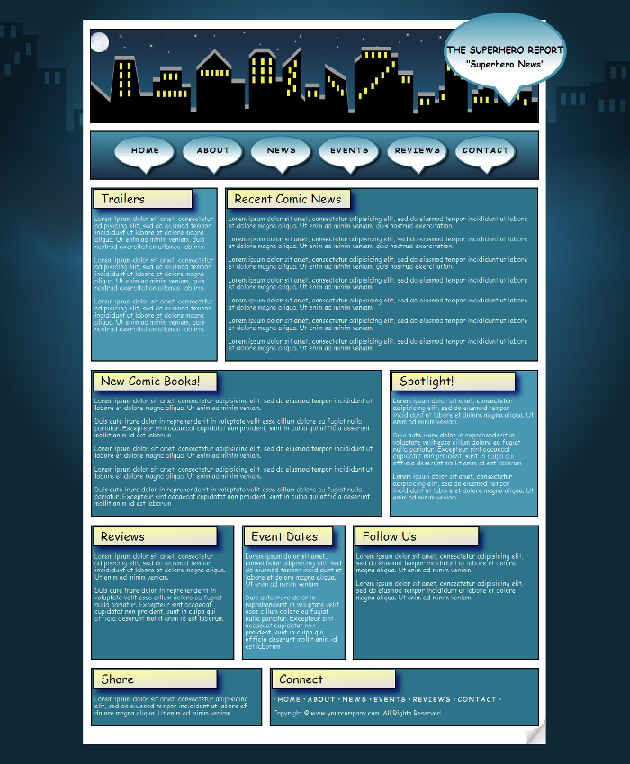 Comic Book Website Template 1 By Kimlita On Deviantart