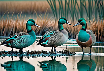 Teal Ducks by nerdscapedc on DeviantArt