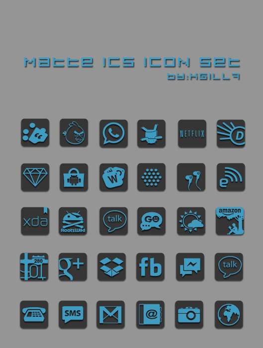 Matte ICS Icon Set by kgill77 on DeviantArt