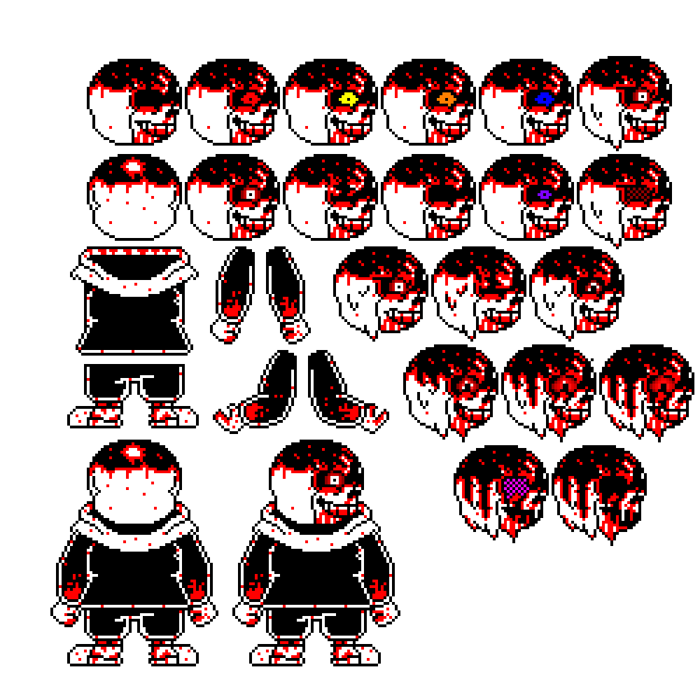 Pixel Art : Undertale Sans AU's Part 1 by KatonOra on DeviantArt