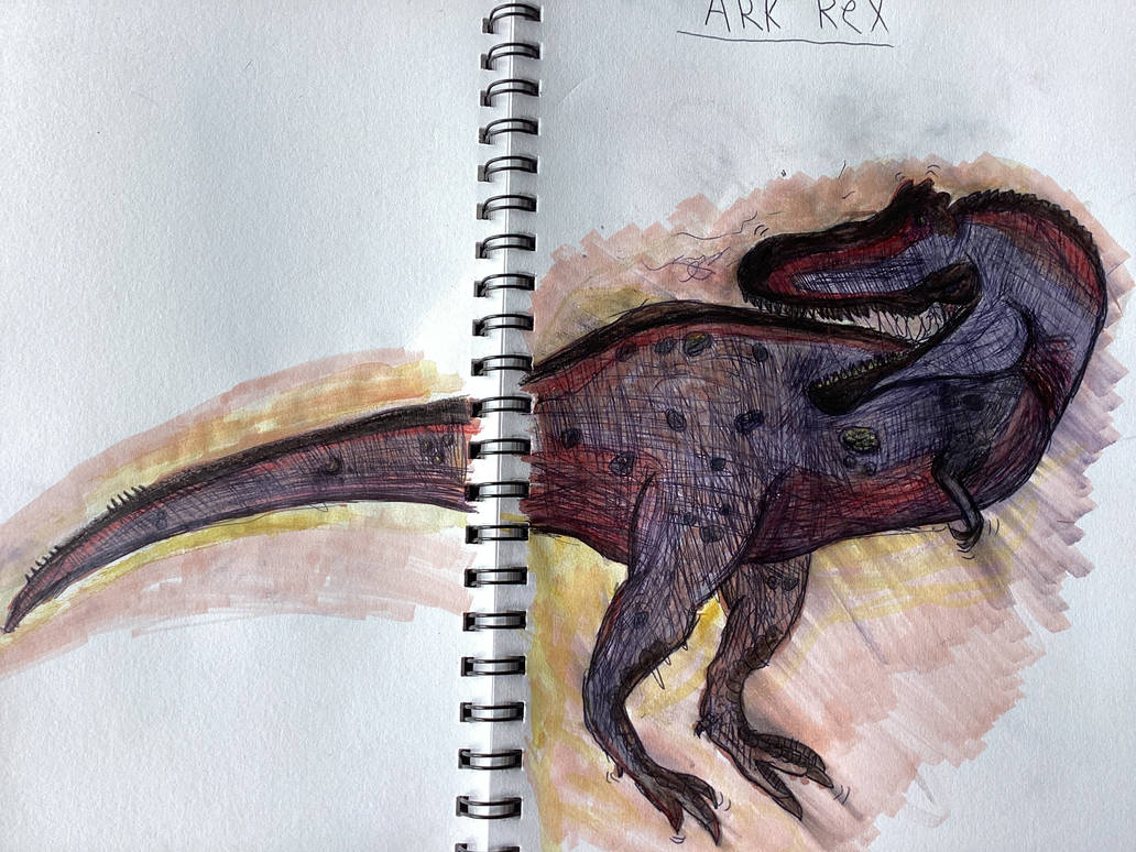 My new ark rex art watercolour,pen,pencil by styracoart on DeviantArt