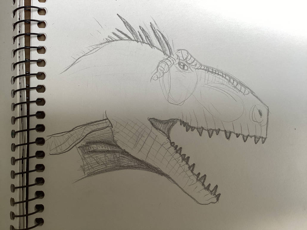 Hybrid between Scorpius rex and indoraptor by styracoart on DeviantArt