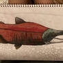 Male sockeye salmon.